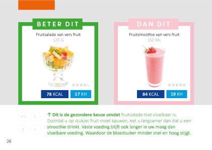 vers fruit in stukjes of een smoothie van vers fruit?